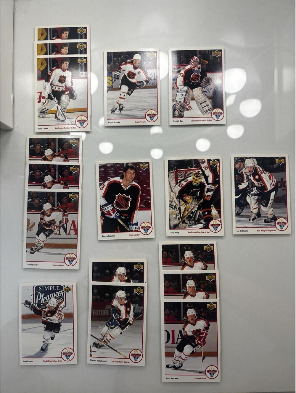 1991-92 Upper Deck McDonald's All-Stars Hockey Lot (17) Gretzky Roy Yzerman